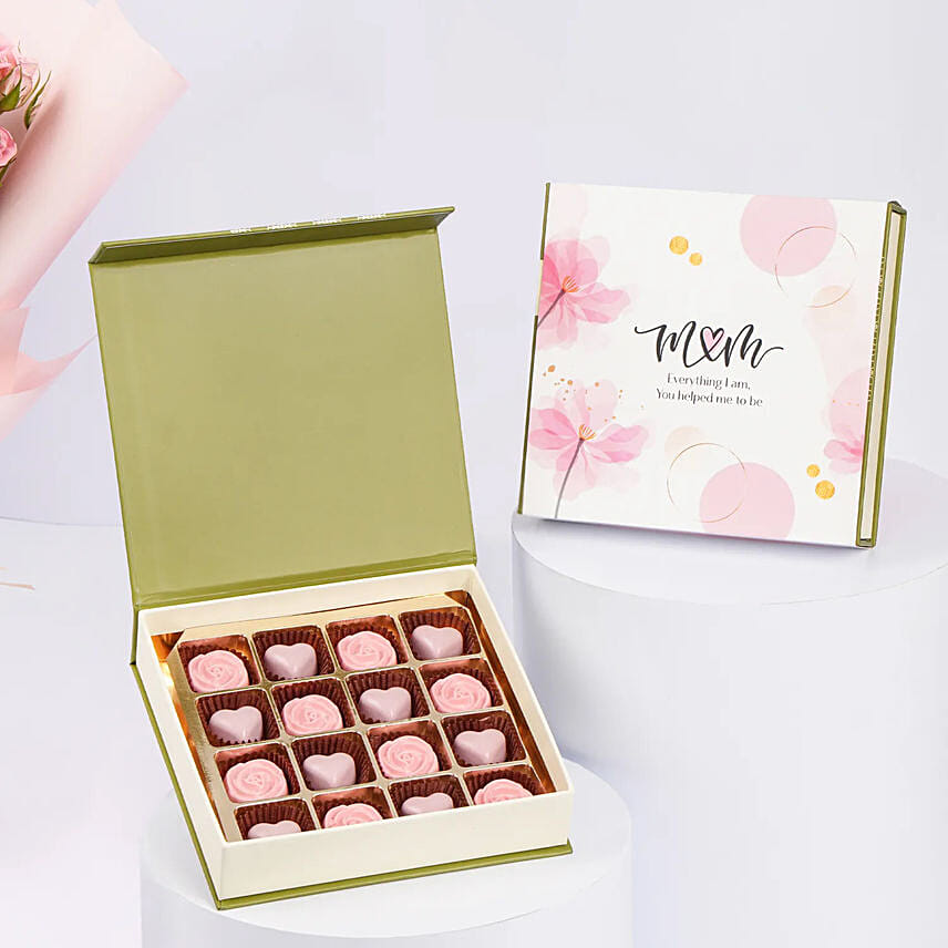 Pink Spray Roses And Chocolates