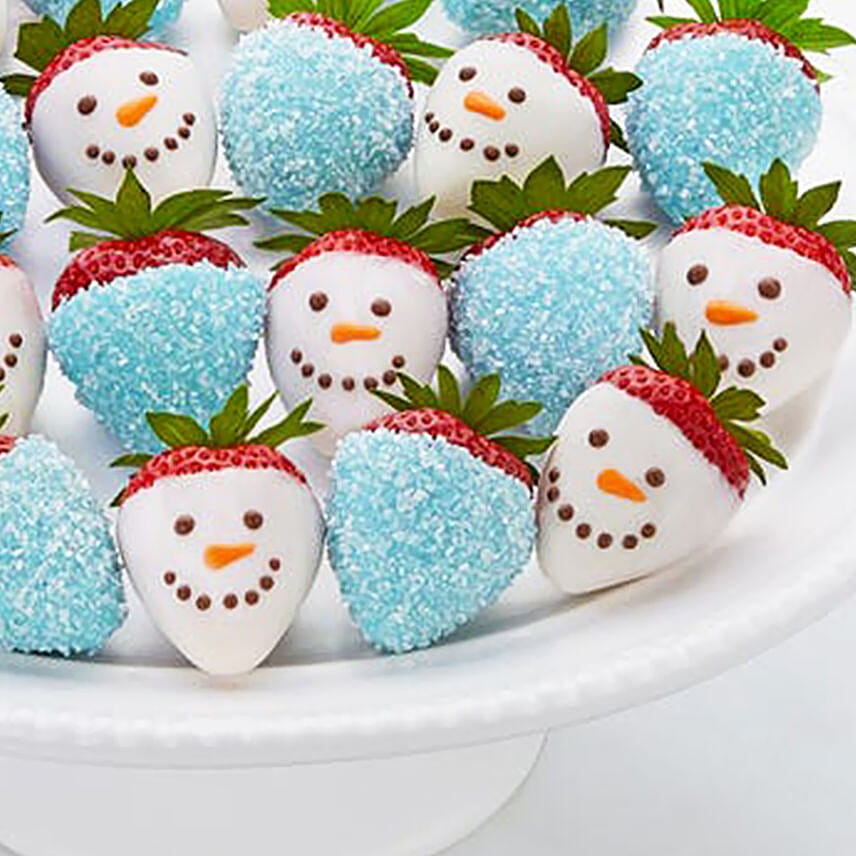 Set Of 24 Snowman Chocolate Dipped Strawberries