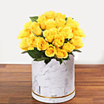 Captivating Yellow Rose Arrangement OM