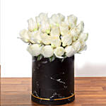 Dazzling White Rose Arrangement OM