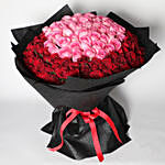 Bouqet Of Pink And Red 150 Roses