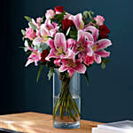 Exquisite Lilies And Roses Arrangement