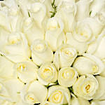 50 White Roses Beauty Bouquet