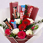 Lovely Blooms And Chocolates Bouquet