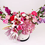 Pink Butterfly Floral Box Arrangement
