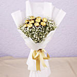 Refreshing Blooms Gypso And Ferrero Rocher Bouquet