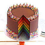 Choco Vanilla Rainbow Cake One Kg