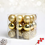 Gold Colour Bauble Pack Of 27 Pcs