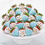 Set Of 24 Snowman Chocolate Dipped Strawberries