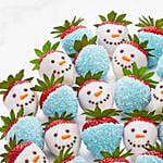 Set Of 24 Snowman Chocolate Dipped Strawberries