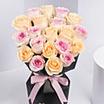 Peach And Pink Roses Sleeve Bouquet