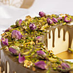 Pistachio Saffron Crescent Moon Cake