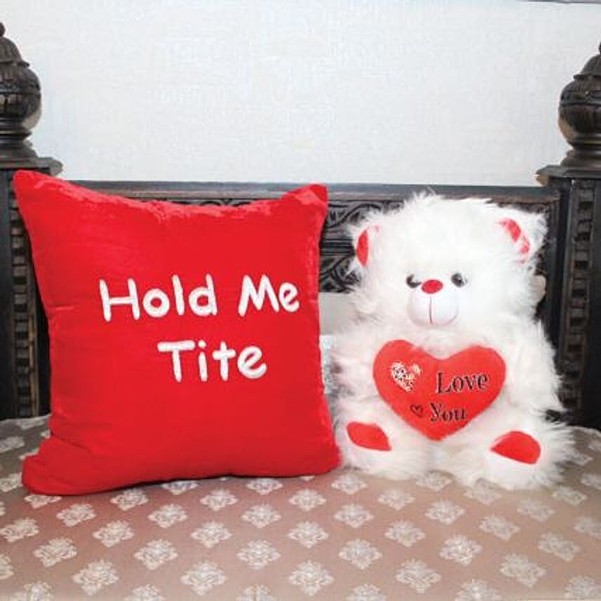 Hold Me Tite Cushion with Teddy