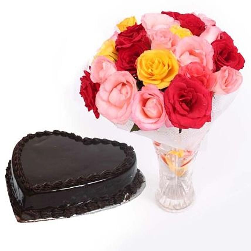 Mix Roses with Cake