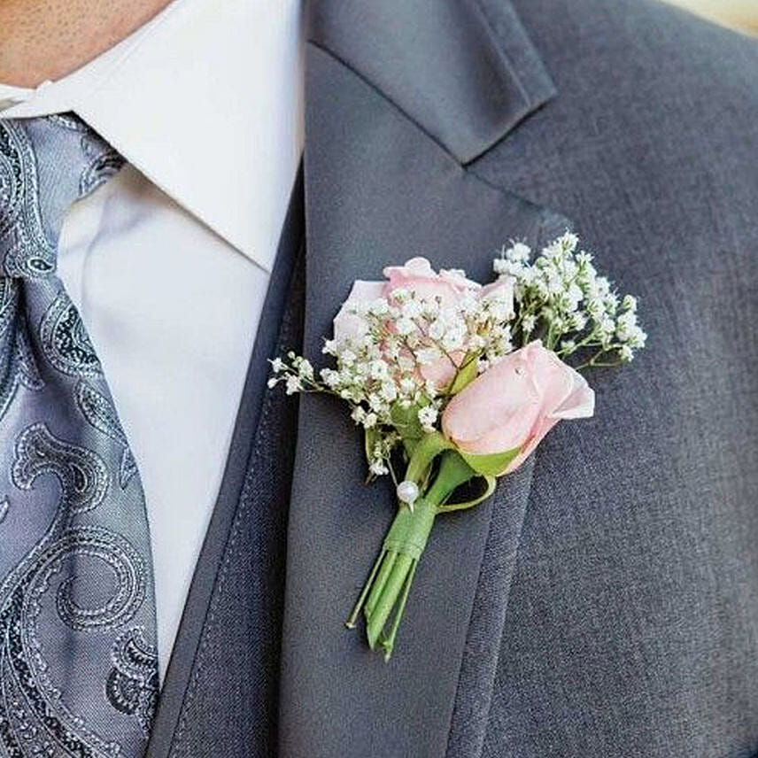 Gorgeous Pink Rose Boutonniere