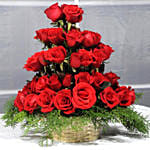 Red Rose Basket