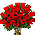 Vase Of 100 Red Roses