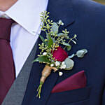 Gorgeous Red Rose Boutonniere