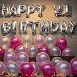 21St Birthday Pink Balloon Decor