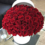6 dz Red roses arranged in a box