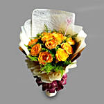 Bright Orange Roses Bouquet