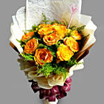 Bright Orange Roses Bouquet