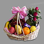 Fruits With Chocolates And Flowers