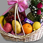 Fruits With Chocolates And Flowers