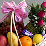 Fruits With Chocolates And Flowers