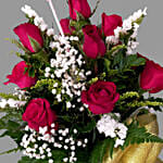 Romantic Red Roses Vase