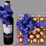 Wine And Ferrero Combo