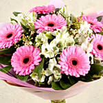 12 Serene Gerberas And Alstroemeria Bouquet