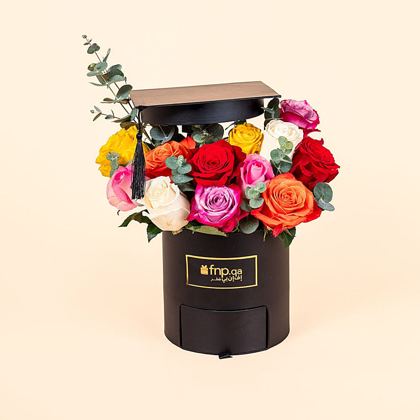 The Rainbow Rose Box: Send Ferrero Rocher Chocolates to Qatar