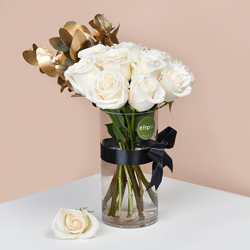 White Roses Bouquet QT