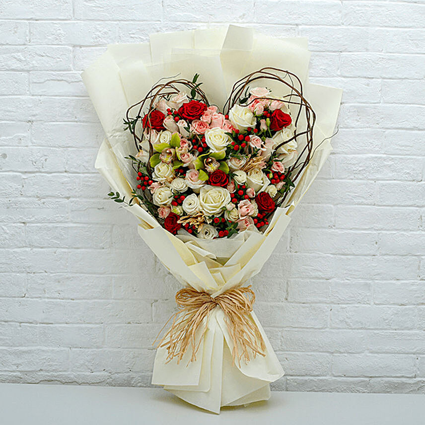 Heart Shaped Flower Bouquet