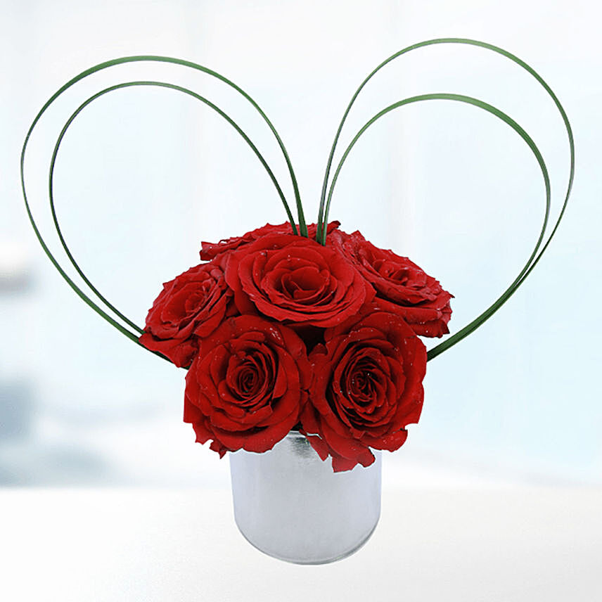 Loving Red Roses Vase