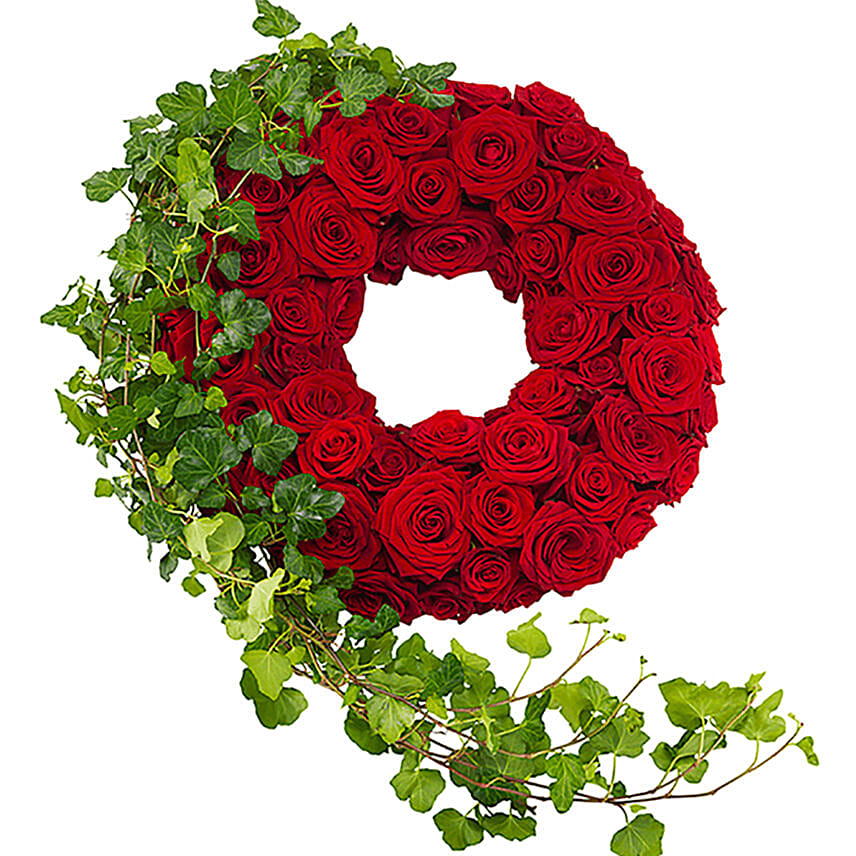 Red Roses Wreath