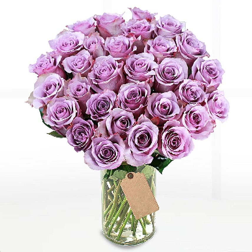 Royal Purple Roses Vase