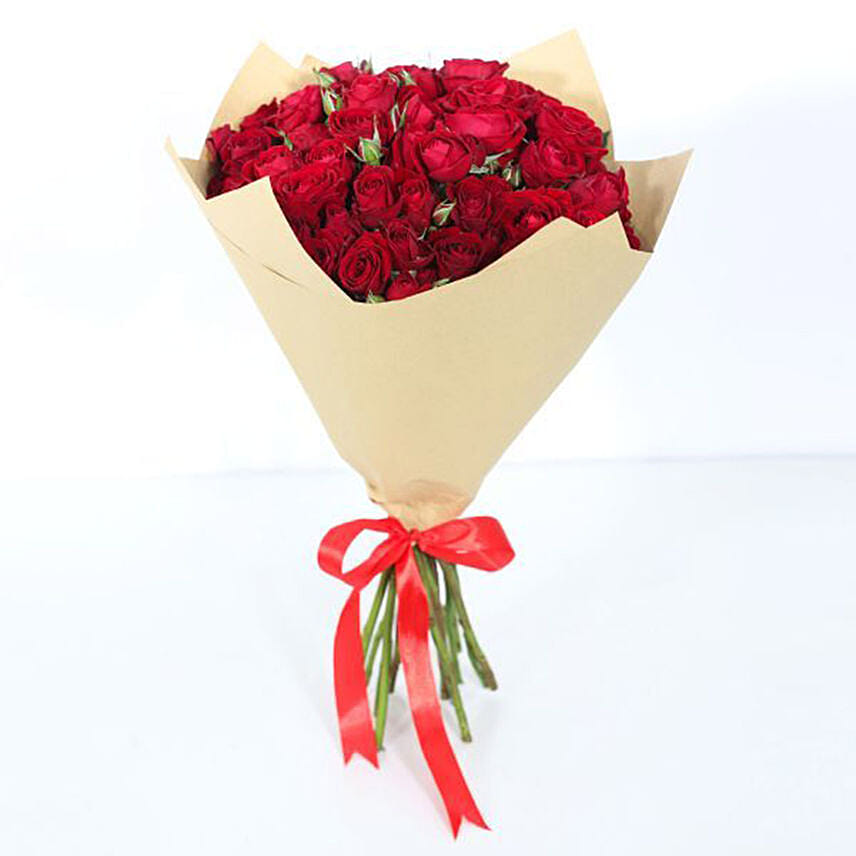 10 Stems Of Red Spray Roses Bouquet