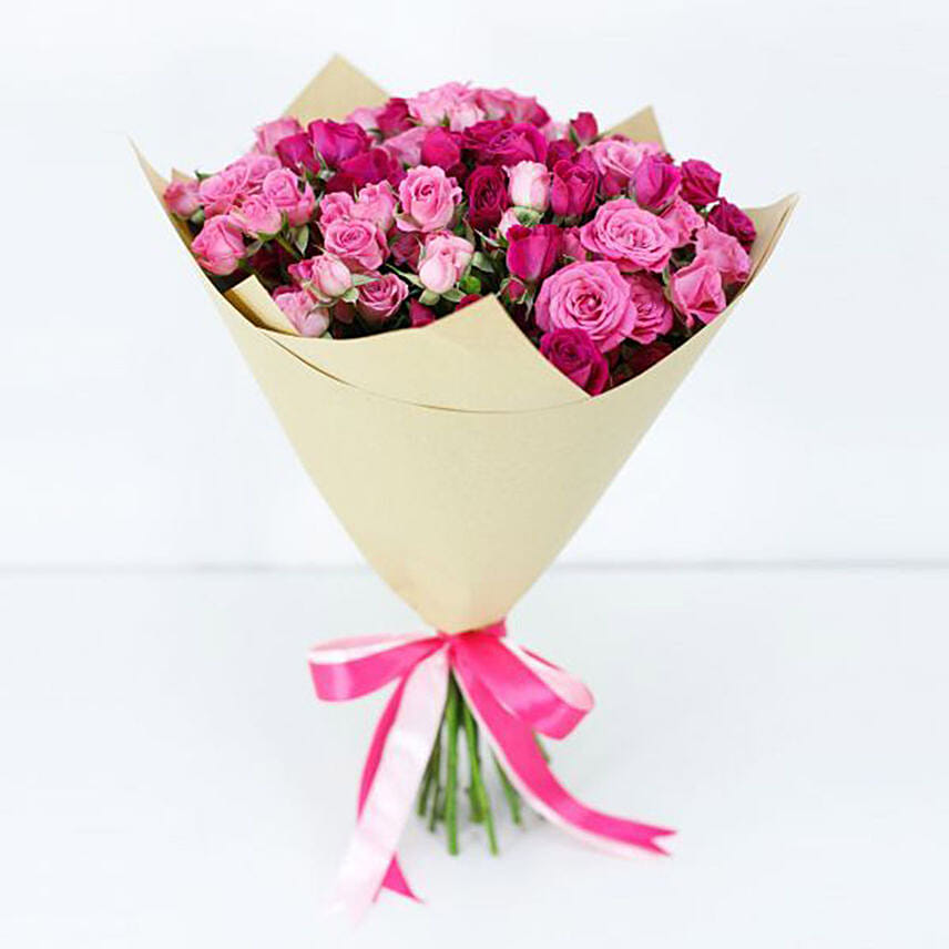 20 Stems Of Pink Spray Roses Bouquet