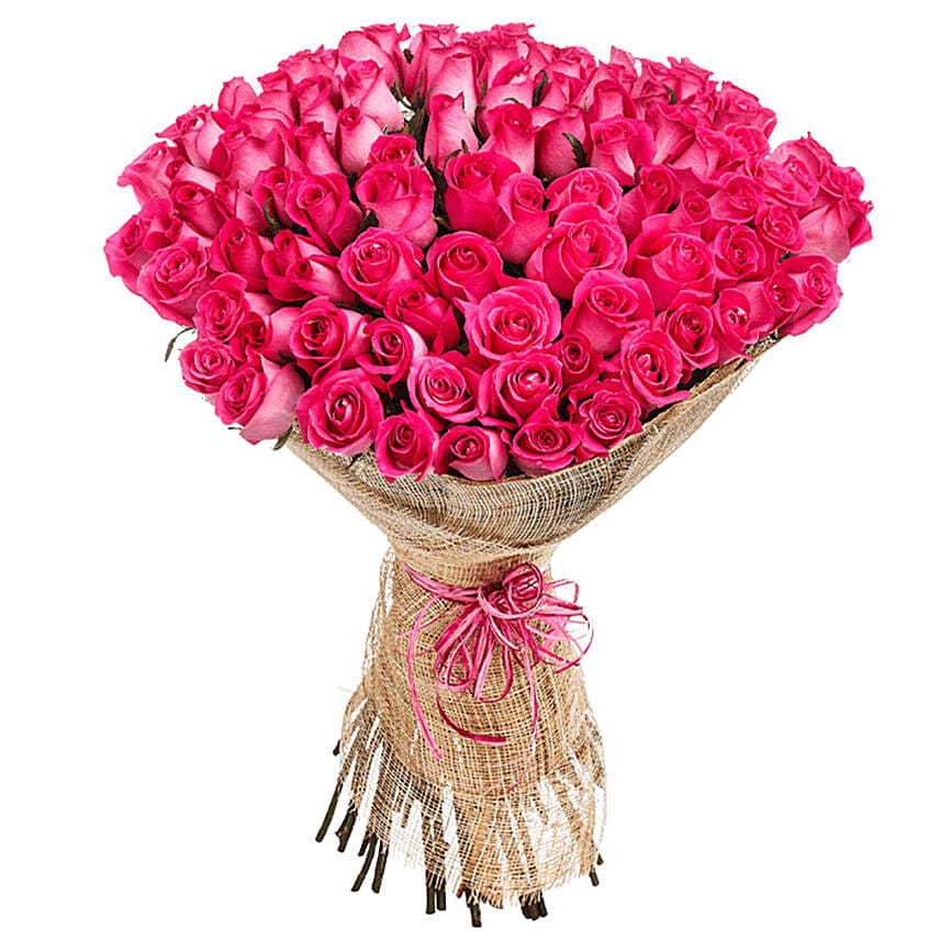 50 Elegant Pink Roses Bouquet