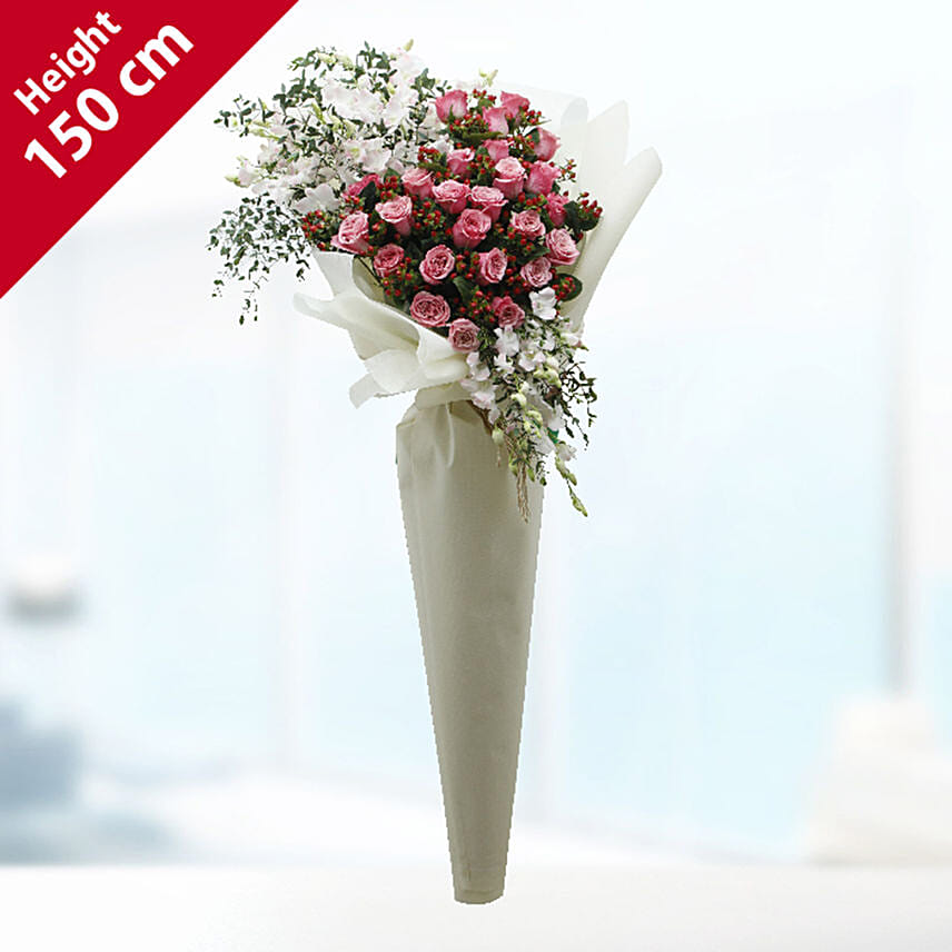 Pink Roses Bouquet- Deluxe