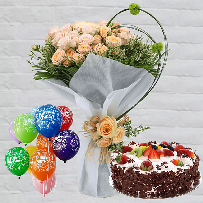 Black Forest & Roses Birthday Hamper