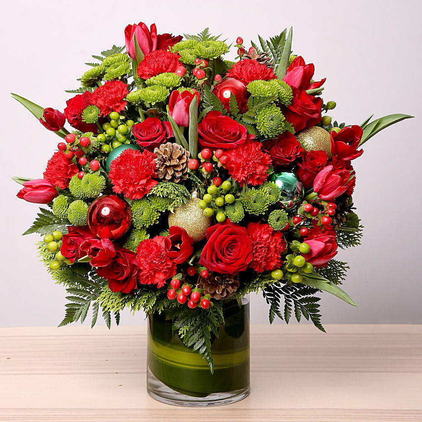 Exotic Flowers Vase Arrangement