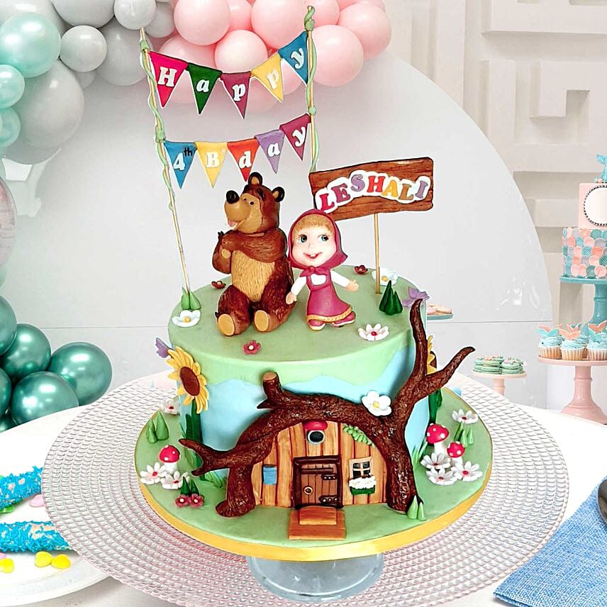 Masha And Bear Vanilla Cake 3.5 Kgs