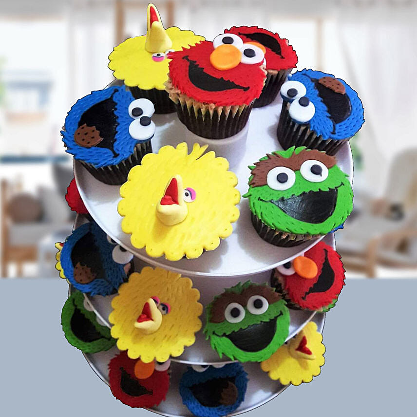 Sesame Street Chocolate Cupcakes