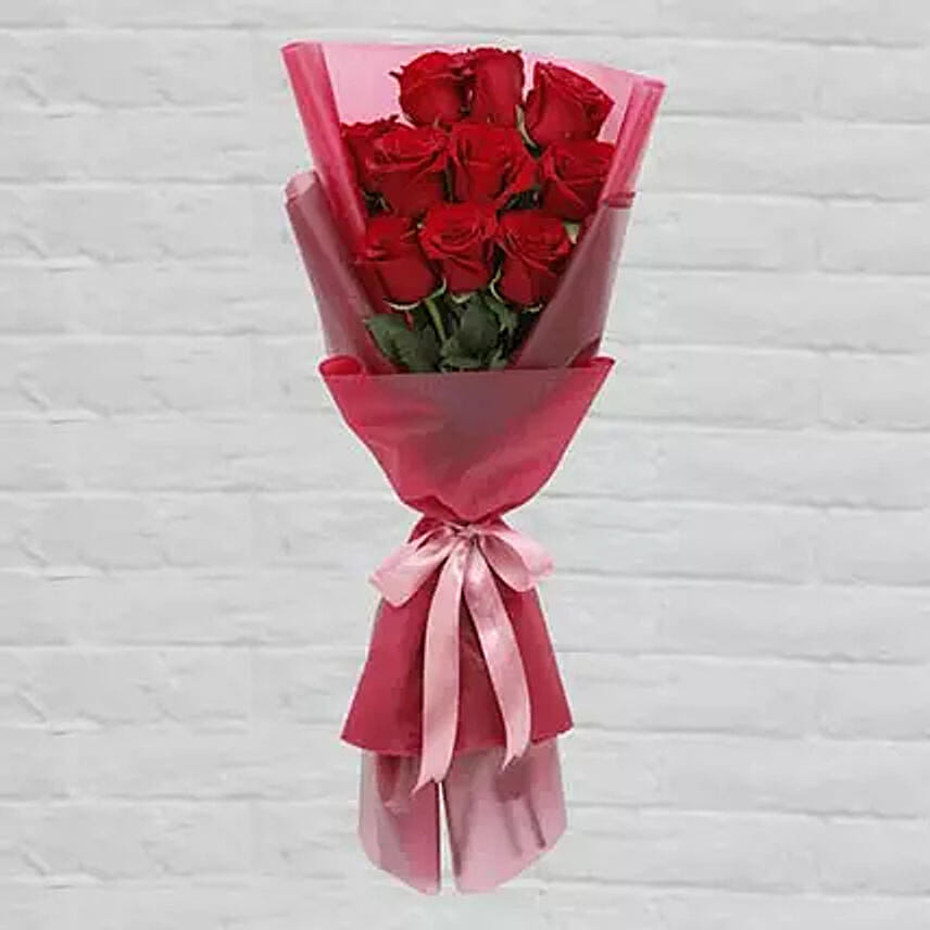 10 Red Roses Bouquet