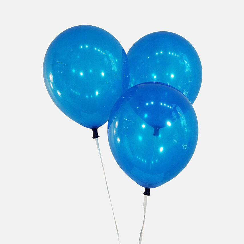 Blue Color Latex Balloons 3 Pieces