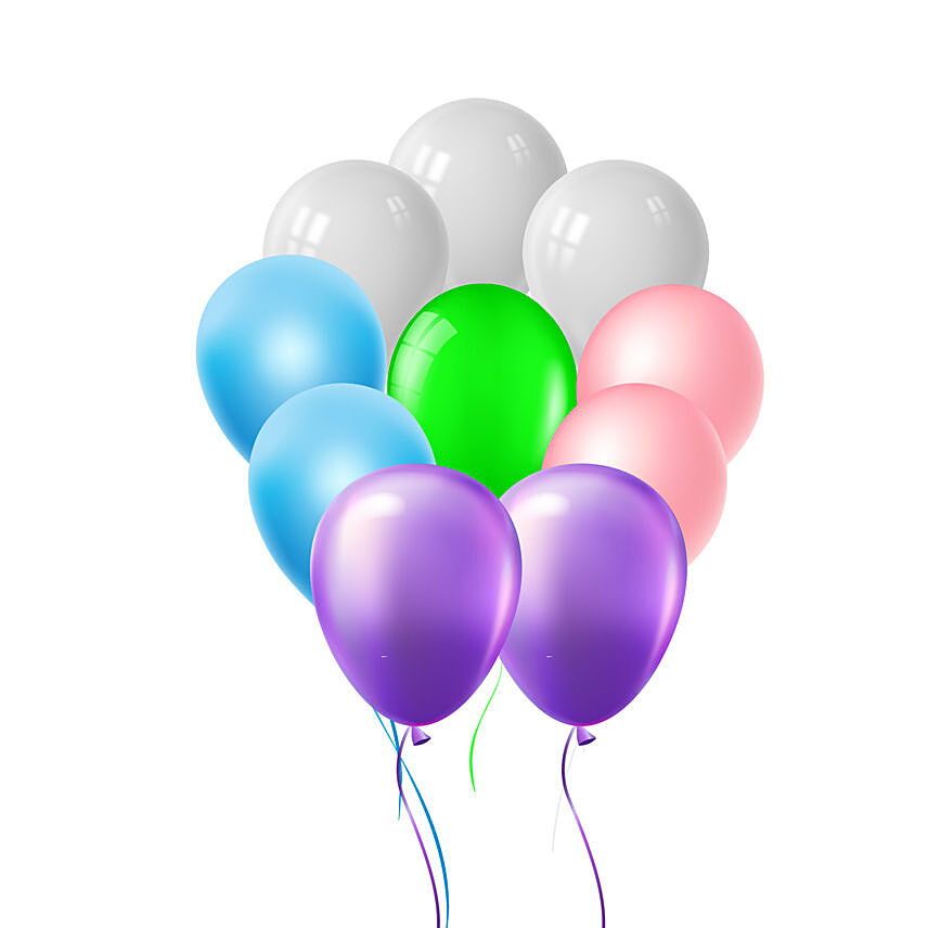 Multi Color Latex Balloons 10 Pieces