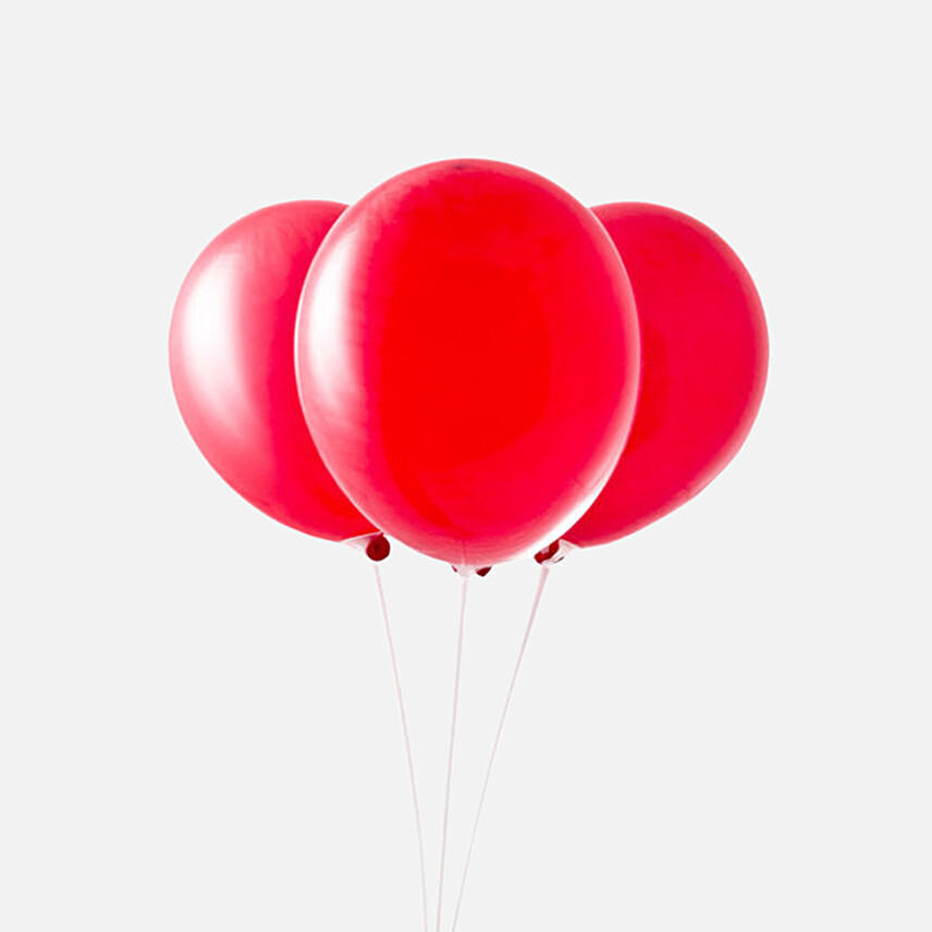 Red Color Latex Balloons 3 Pieces